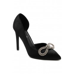 Medium heel pumps in faux leather for women