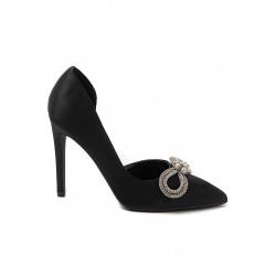 Medium heel pumps in faux leather for women