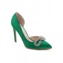 Medium heel pumps in faux leather for women