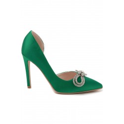 Medium heel pumps in faux leather for women