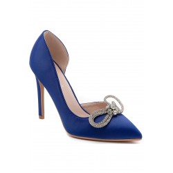 Medium heel pumps in faux leather for women