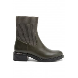 Mixed-material ankle boot