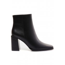 Mixed-material ankle boot