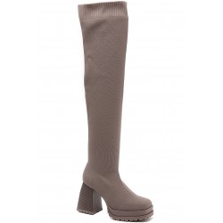 Boot in a mix of materials