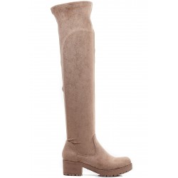 Faux suede boot