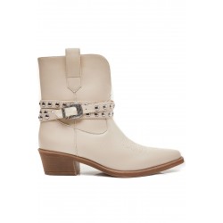 Bottine en simili cuir