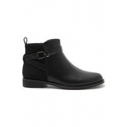 Bottine en simili cuir