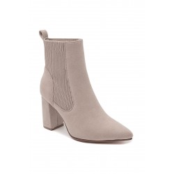 Mixed-material ankle boot