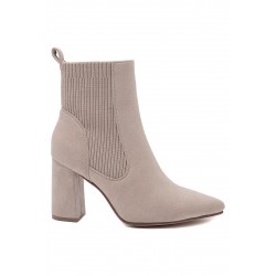Mixed-material ankle boot