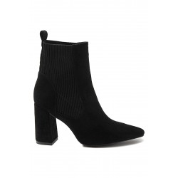 Mixed-material ankle boot