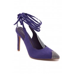 Mix-materials heeled sandal 