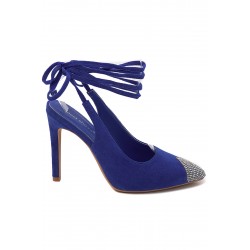 Mix-materials heeled sandal 