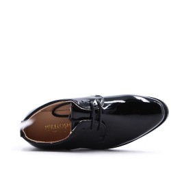 Derby enfant en simili cuir noir à lacet