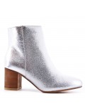 Faux leather ankle boot