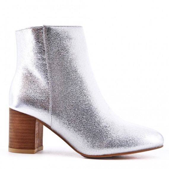 Faux leather ankle boot