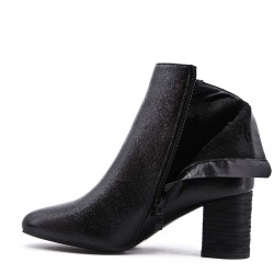 Faux leather ankle boot