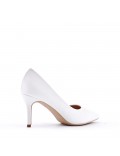 Leatherette pump with heels