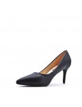 Leatherette pump with heels