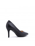 Leatherette pump with heels