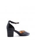 Faux leather heeled sandal