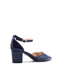 Faux leather heeled sandal