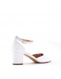 Faux leather heeled sandal