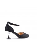 Faux leather heeled sandal