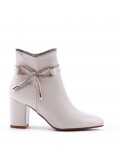 Faux leather ankle boot