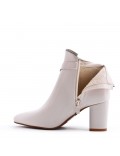 Faux leather ankle boot