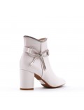 Faux leather ankle boot