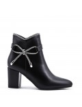 Faux leather ankle boot