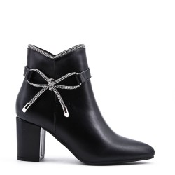 Faux leather ankle boot