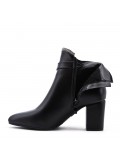 Faux leather ankle boot