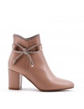 Faux leather ankle boot