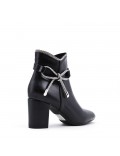 Faux leather ankle boot