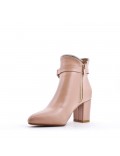 Faux leather ankle boot