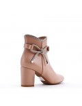 Faux leather ankle boot