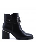 Faux leather ankle boot