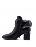 Faux leather ankle boot