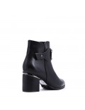 Faux leather ankle boot