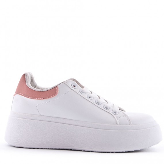 Women's faux leather lace up sneaker