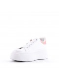 Women's faux leather lace up sneaker