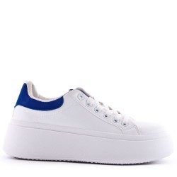 Women's faux leather lace up sneaker