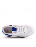 Women's faux leather lace up sneaker