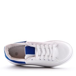 Women's faux leather lace up sneaker