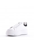 Women's faux leather lace up sneaker