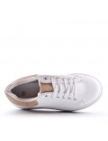 Women's faux leather lace up sneaker