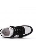 Women's faux leather lace up sneaker