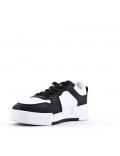 Women's faux leather lace up sneaker