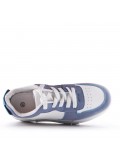 Women's faux leather lace up sneaker